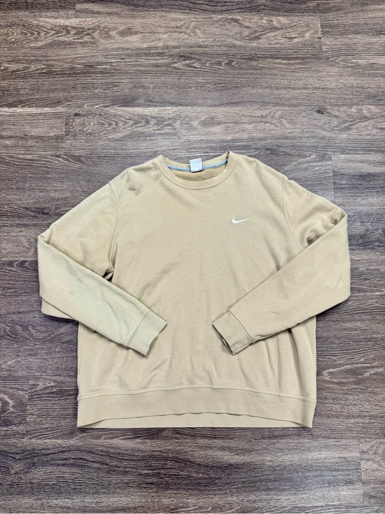 Nike Other - Nike Men's XXL Tan Beige 100% Cotton Crewneck Sweatshirt Embroidered Swoosh